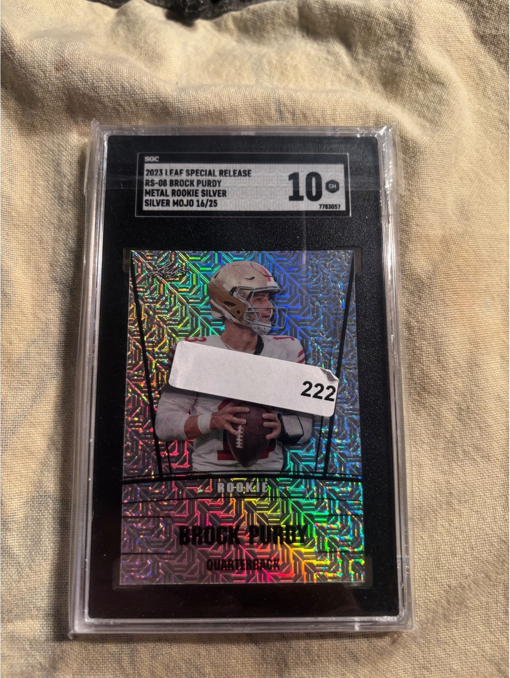 2023 Leaf Special Release RS-08 Brock Purdy Metal Rookie SIL